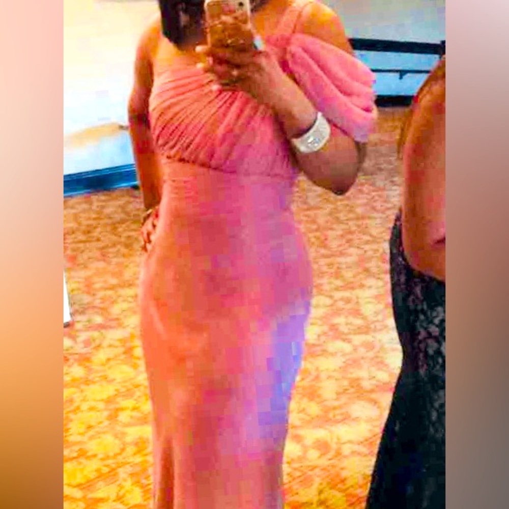 Pink wedding guest dress